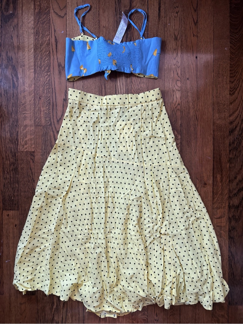 Zara Summery Crop Top & Skirt Set NWT - Picture 4 of 6